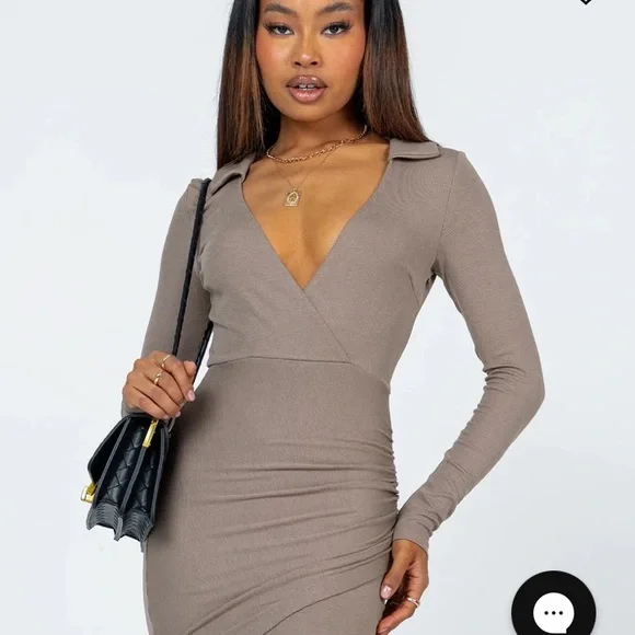 long ball dresses Rose Gold Ladivine - CD0172 Beaded Long Sleeve Glitter Gown main image 1
